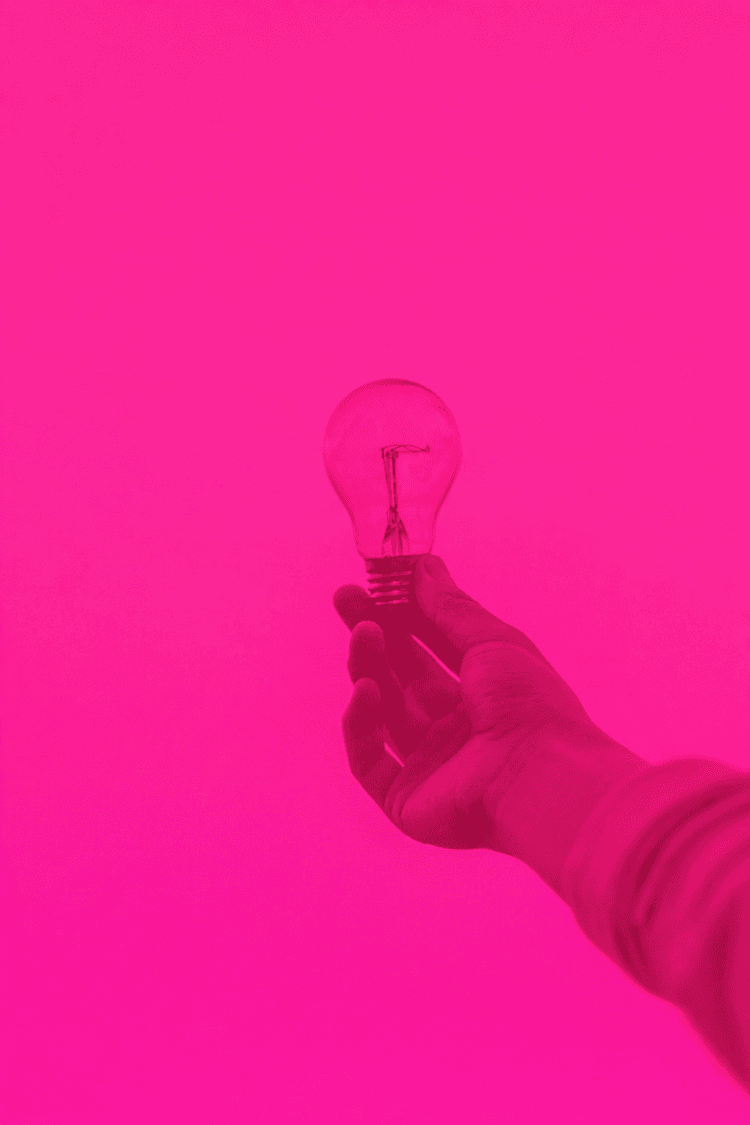 Pink lightbulb